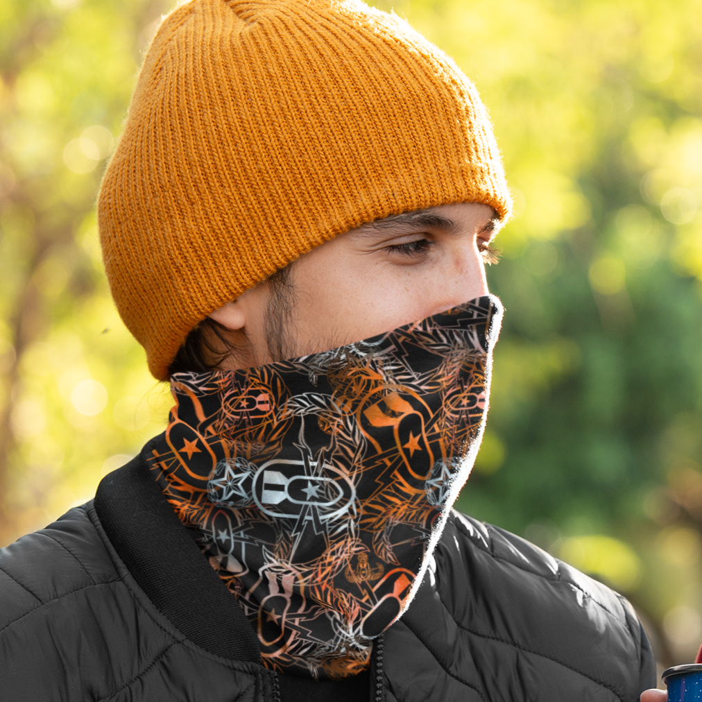 Gaiter - "It's 5 o'clock Somewhere" (Orange on Black)