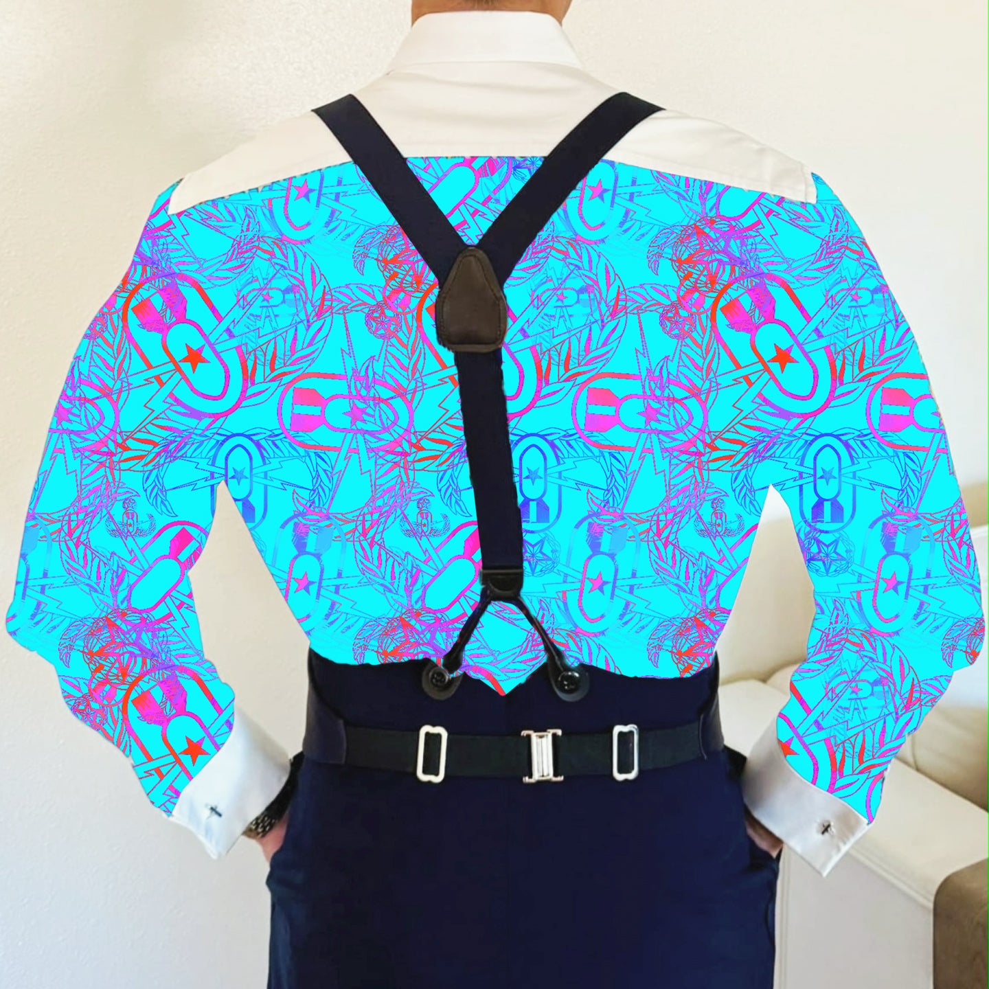 CUSTOM ORDER - Mess Dress Shirt (Men's) - "It's 5 o'clock Somewhere" (Bright)