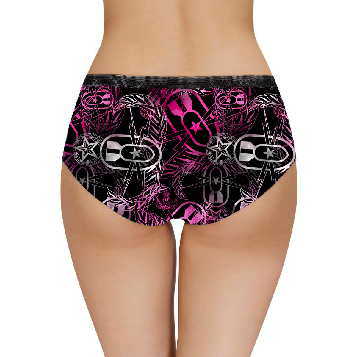 Women's Briefs - "It's 5 o'clock Somewhere" (Pink on Black)