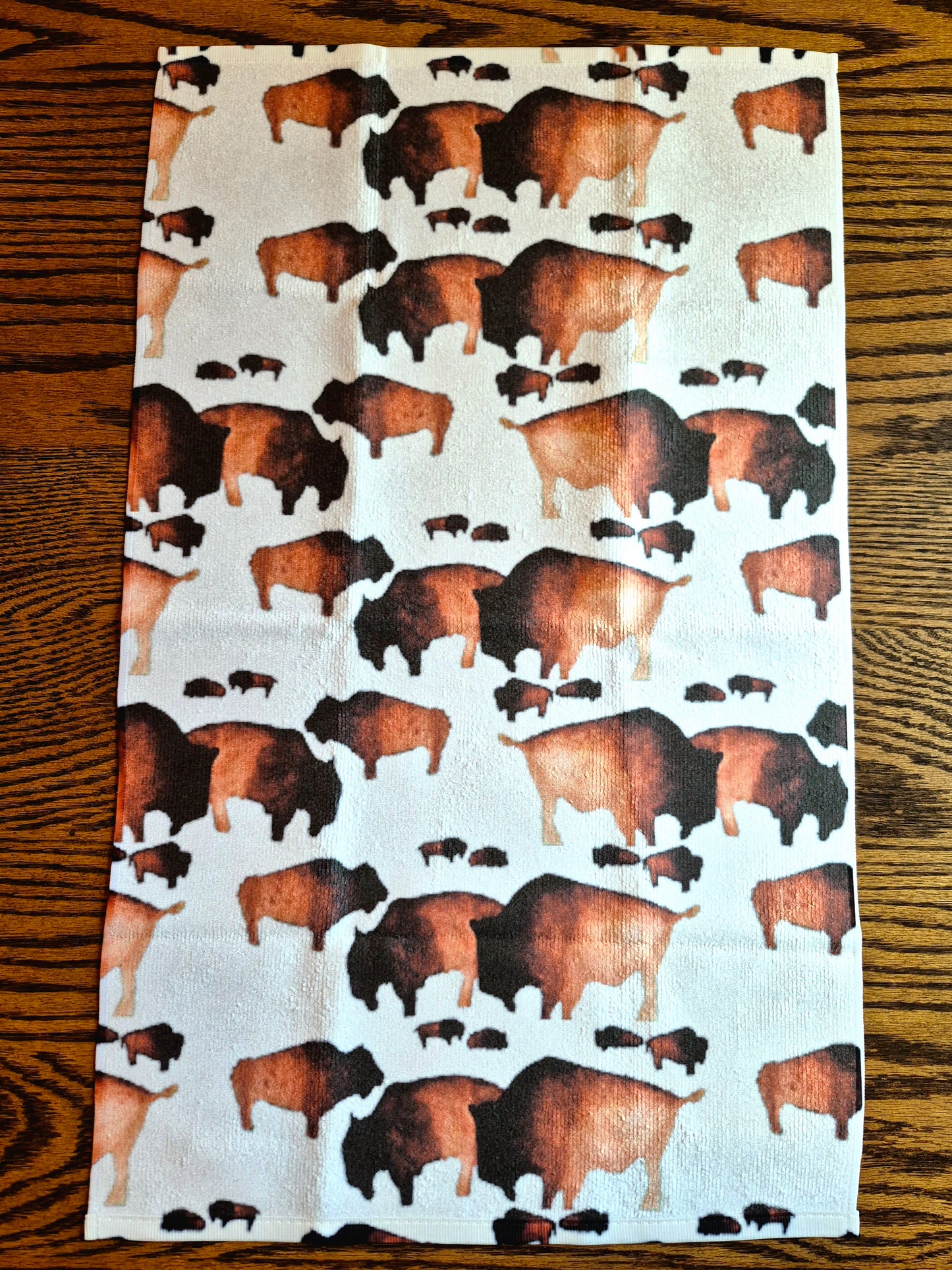 Hand Towel - "Bison Herd"