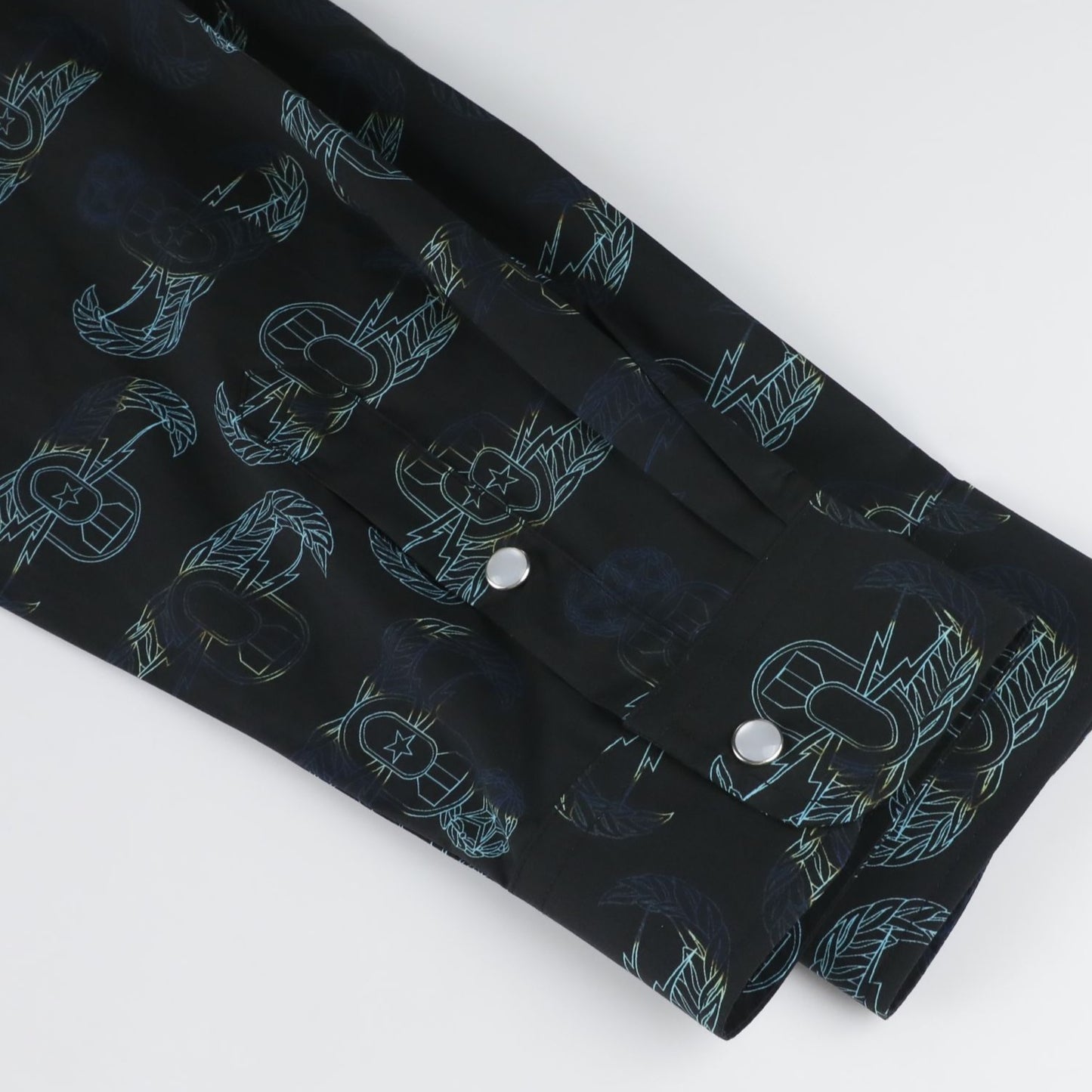 PRE-ORDER - Pearl Snap Dress Shirt (Men's) - "EOD Badge Rows" (Burnt Edges)