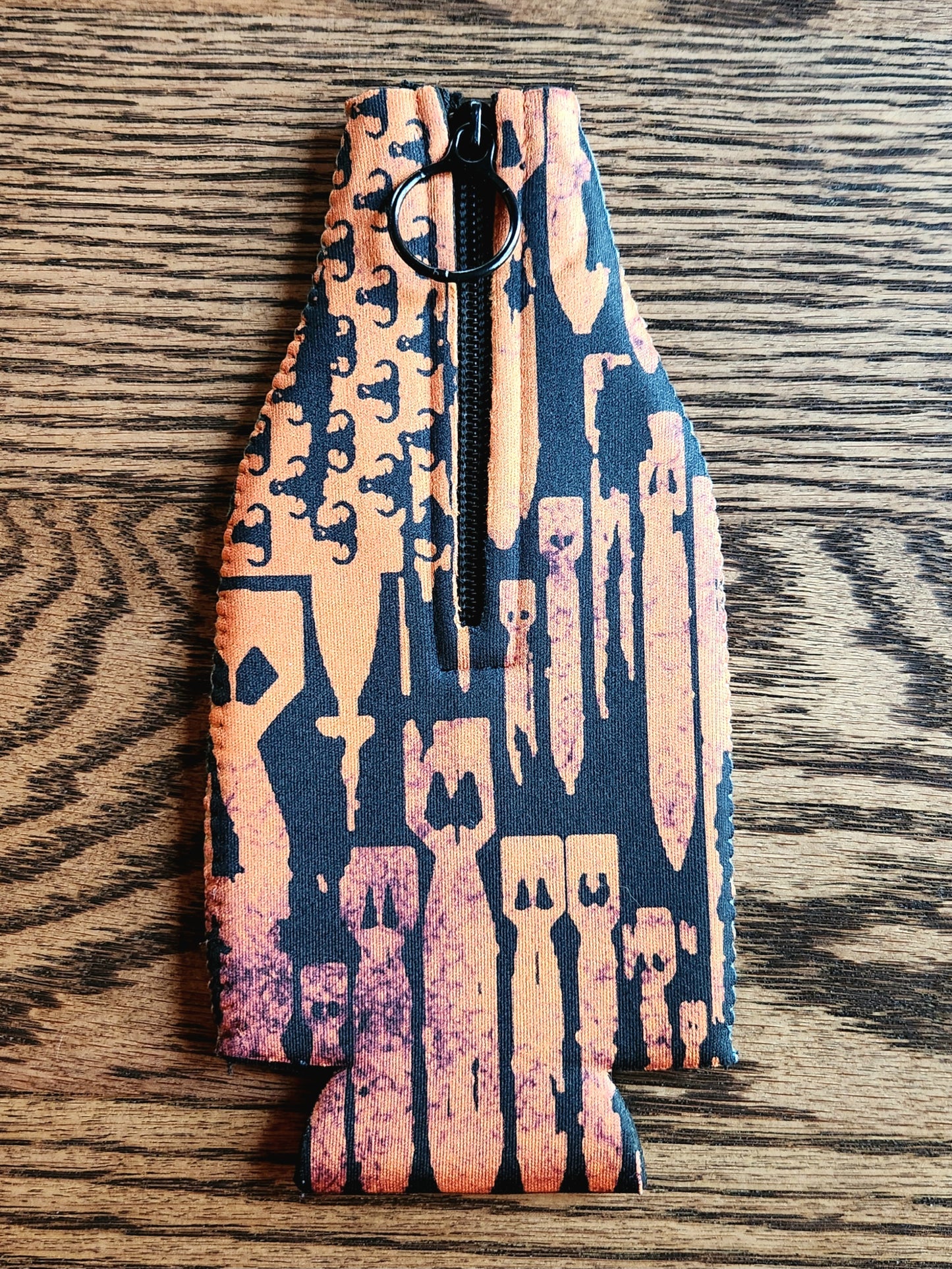 Print On Demand - Bottle Wrap - "EOD Bomb Flag" (Orange on Black)