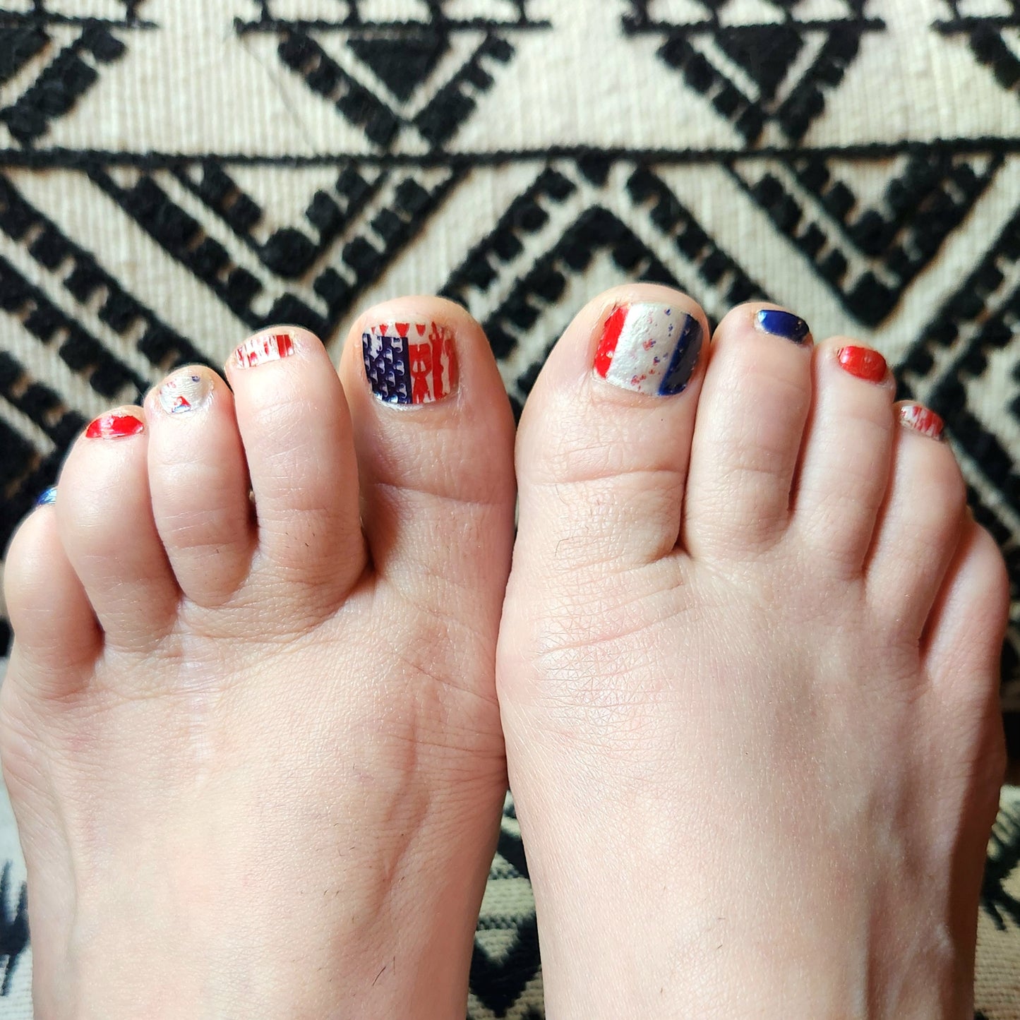 Nail Art Strips - "Red, White, & BOOM!"