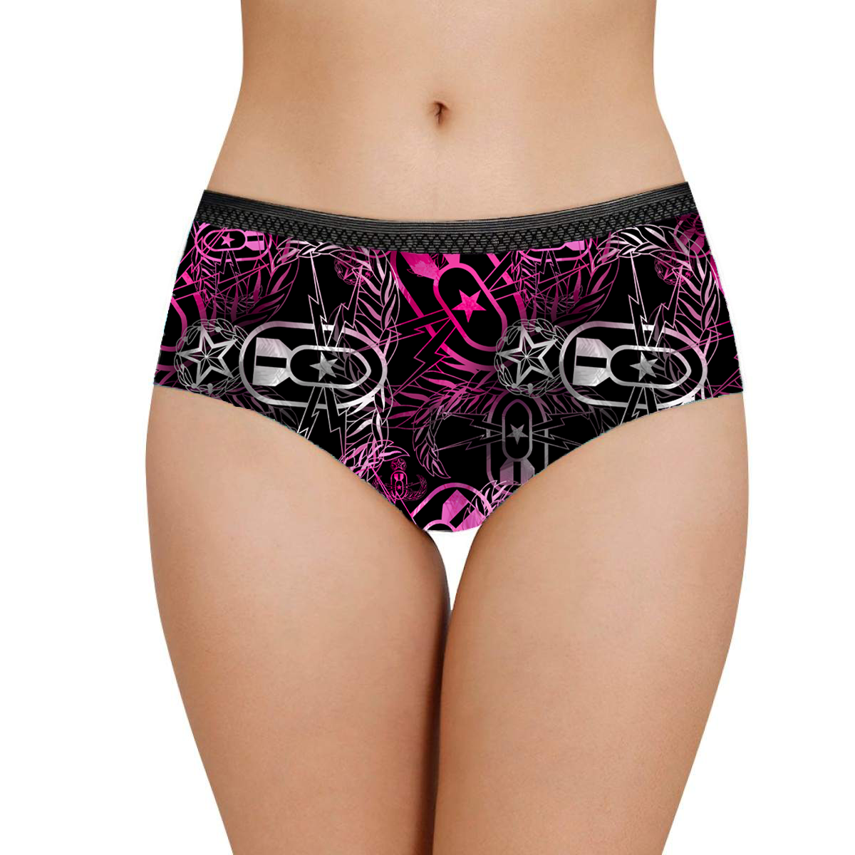 Women's Briefs - "It's 5 o'clock Somewhere" (Pink on Black)
