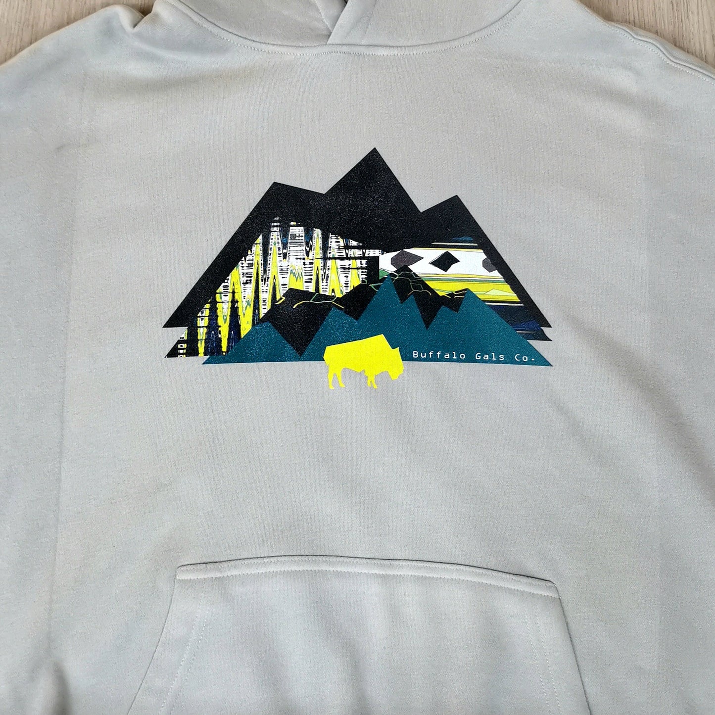 Sweat Shirt (Hoodie) - "Chartreuse Mountains"
