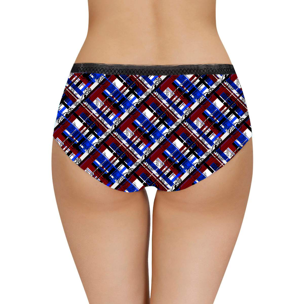 Women's Briefs - "EOD Flannel Plaid" (Red, White, & Blue)