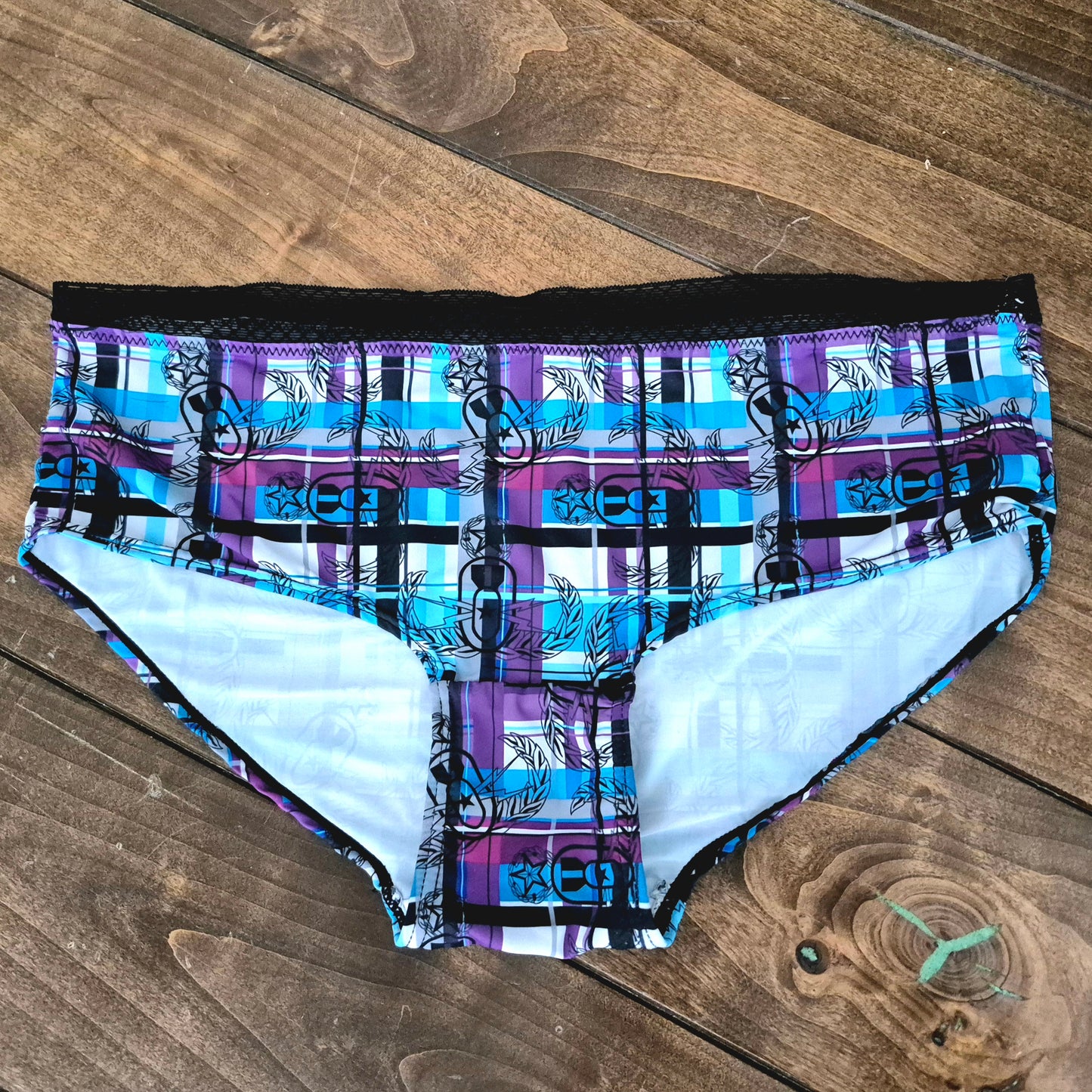 Women's Briefs - "EOD Bomb Flag Blocks" (Plum)