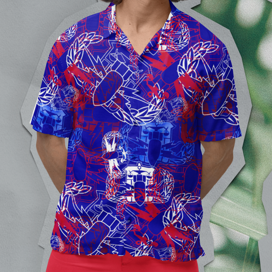 Hawaiian Shirt - "It's 5 o'clock Somewhere" PSBT (RWB on Blue)