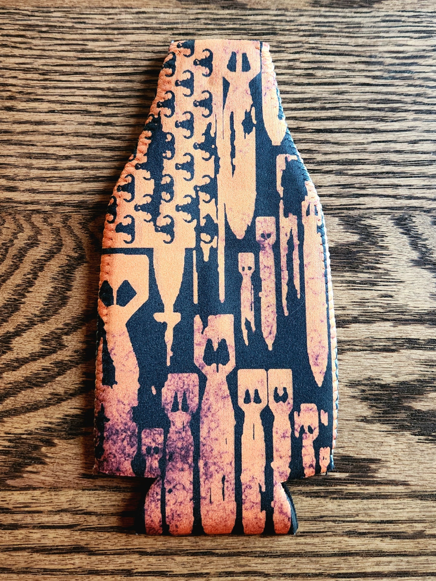 Print On Demand - Bottle Wrap - "EOD Bomb Flag" (Orange on Black)