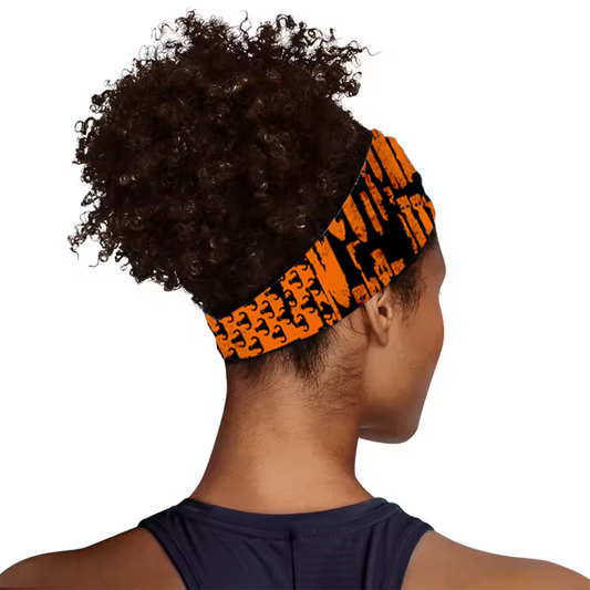 Headband - "EOD Bomb Flag" (Orange on Black)