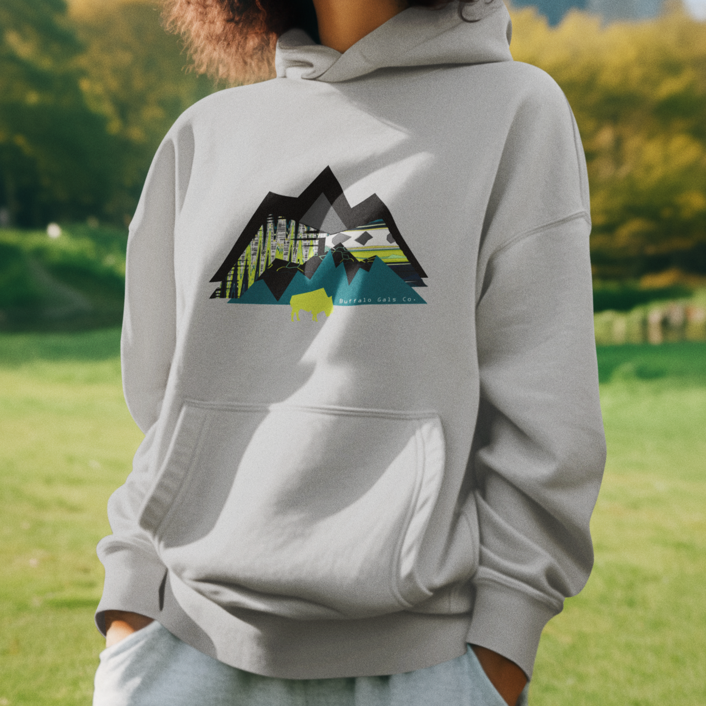 Sweat Shirt (Hoodie) - "Chartreuse Mountains"