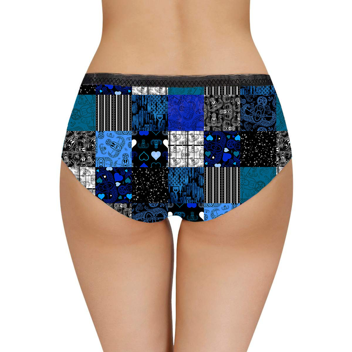 Women's Briefs - "EOD Patchwork" (Blues)