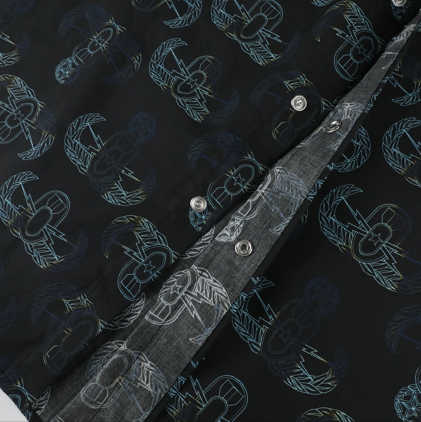 PRE-ORDER - Pearl Snap Dress Shirt (Men's) - "EOD Badge Rows" (Burnt Edges)