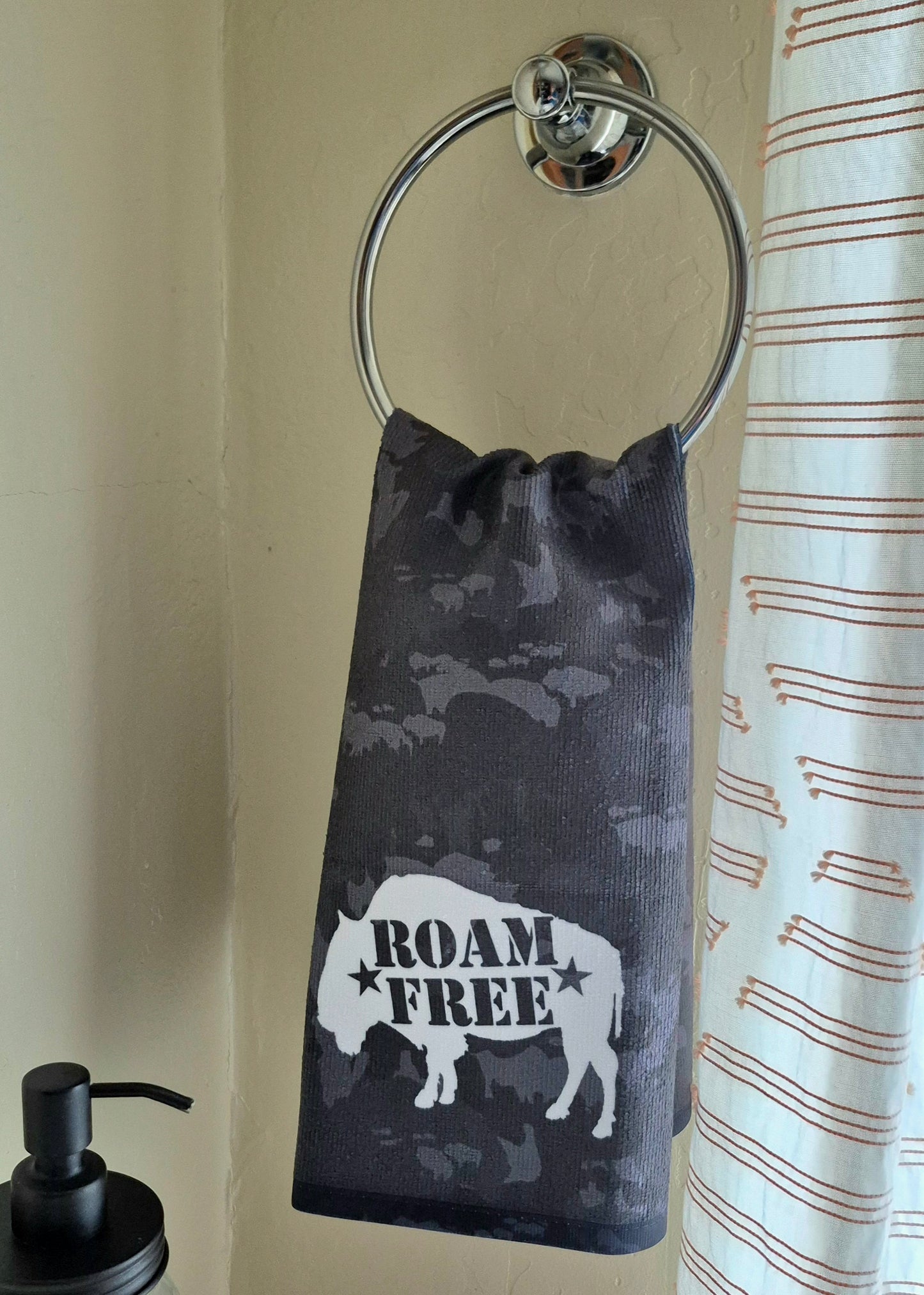 Hand Towel - "Roam Free" Bison