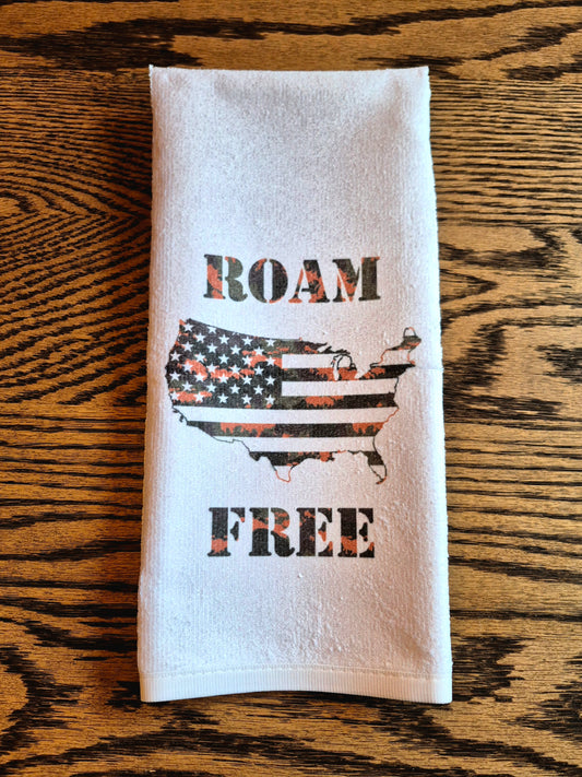 Hand Towel - "Roam Free" USA
