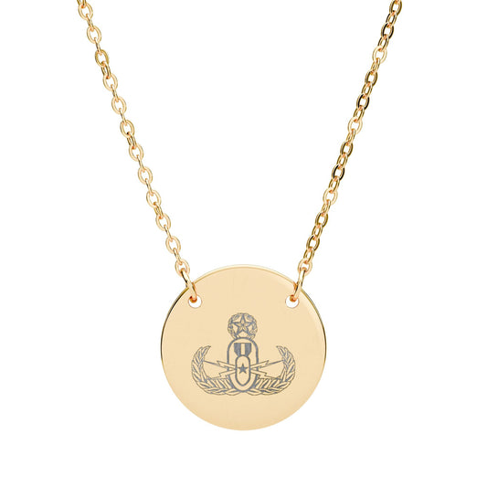 Engraved Circle Necklace - "EOD Master Badge" - (Gold In-Stock)