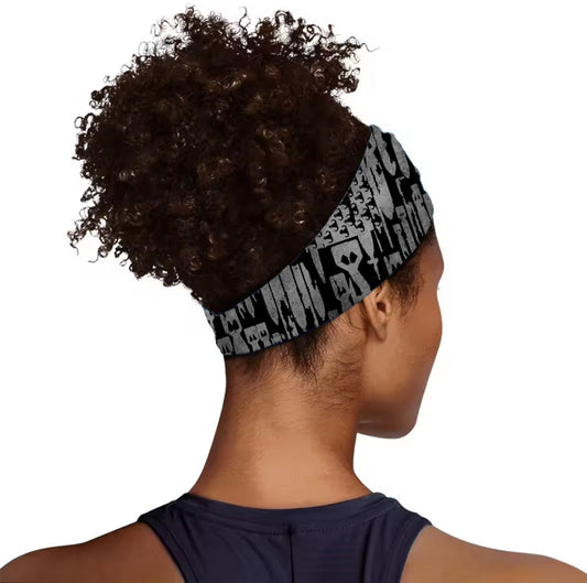 Headband - "EOD Bomb Flag" (Grey on Black)