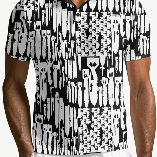 Print On Demand - Polo Shirt - "EOD Bomb Flag" (White on Black)