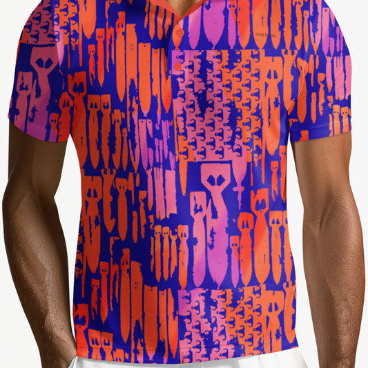 Print On Demand - Polo Shirt - "EOD Bomb Flag" (Pink/Orange/Blue )