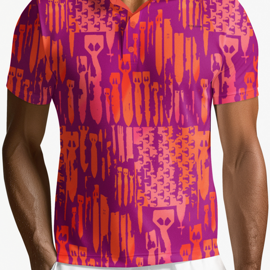 Print On Demand - Polo Shirt - "EOD Bomb Flag" (Orange & Pinks)