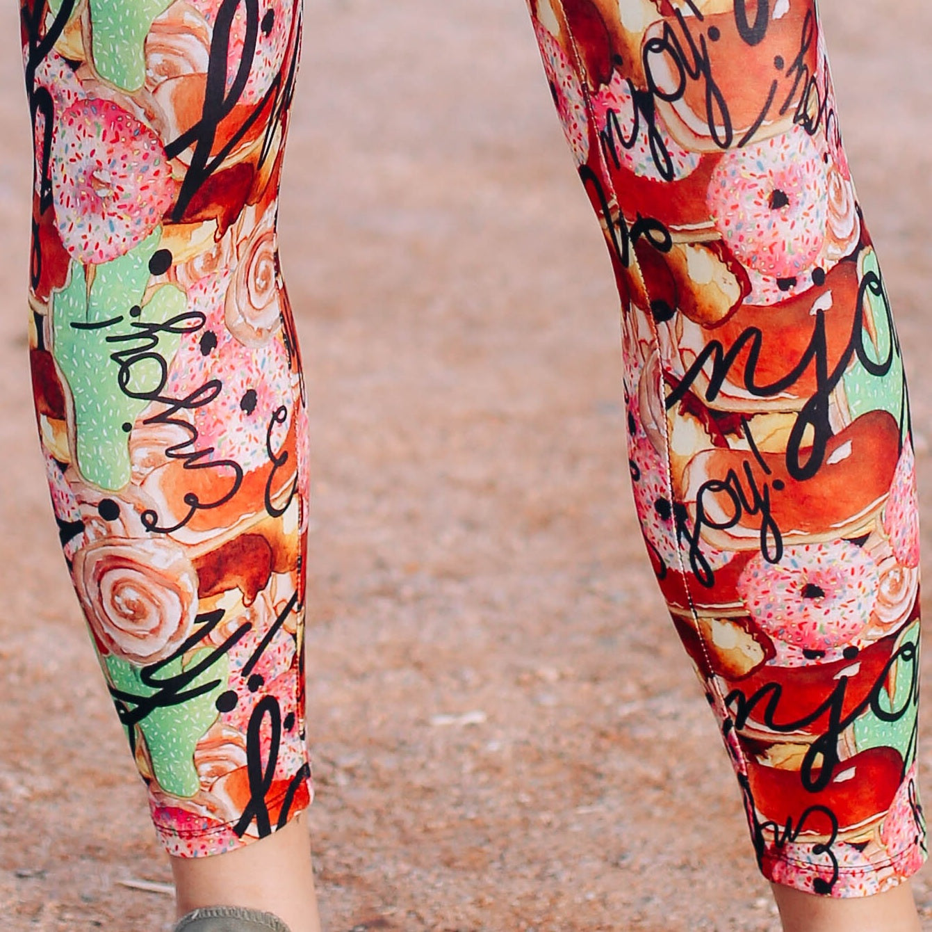 Capri Leggings - "Enjoy All the Donuts"