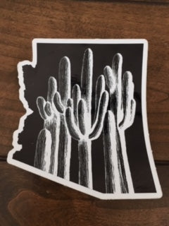 Saguaro Forest (solid) Arizona Vinyl Sticker/Decal