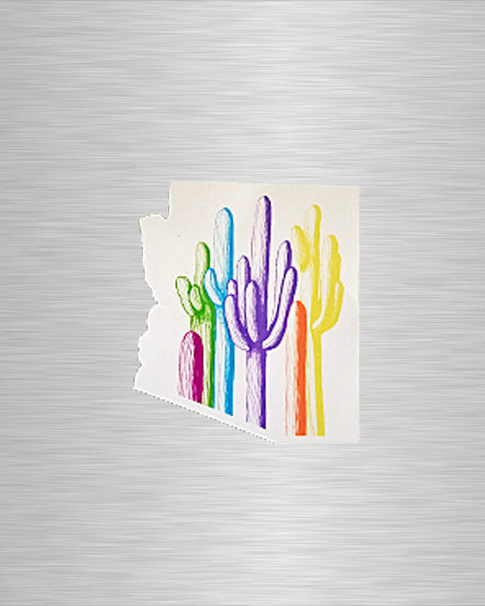 Arizona Palette on White Vinyl Sticker/Decal