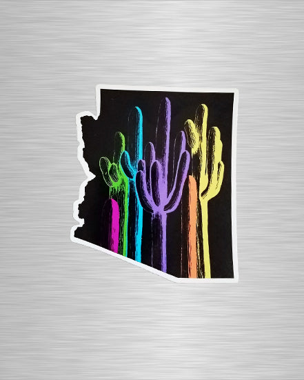 Arizona Palette on Black Vinyl Sticker/Decal