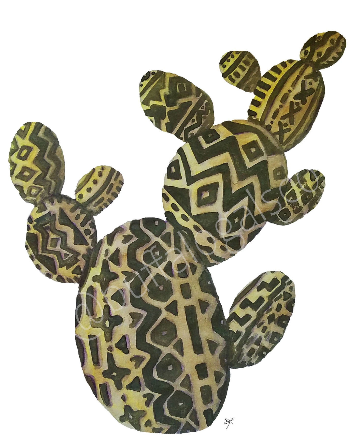 Aztec Prickly Pear Print