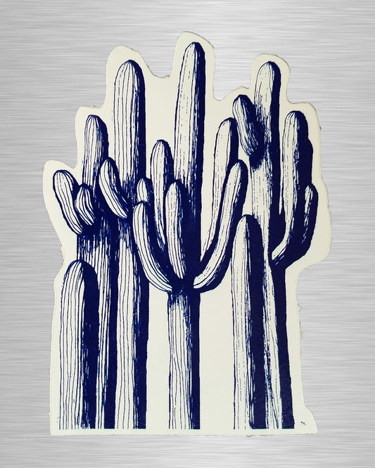 Saguaro Forest (Blue) Vinyl Sticker/Decal