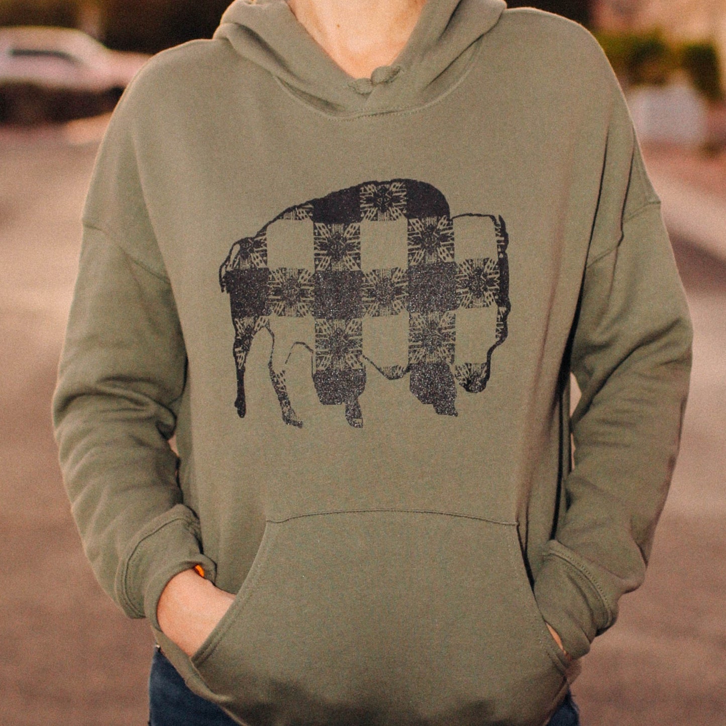 Buffalo Gals' Plaid Buffalo Hooded Sweat Shirt