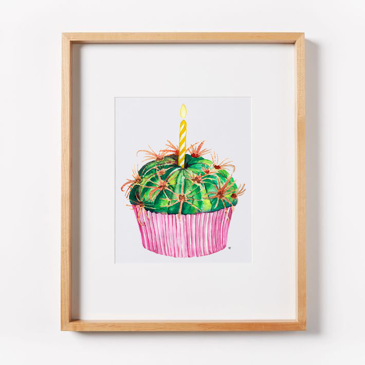 Cactus Cupcake Pink Print