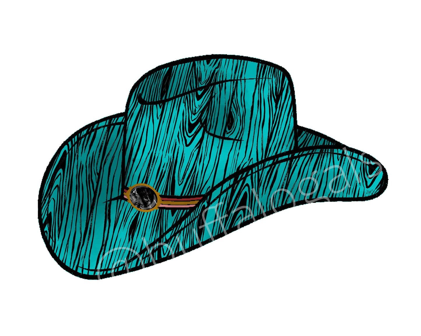 Cowgirl Hat Print