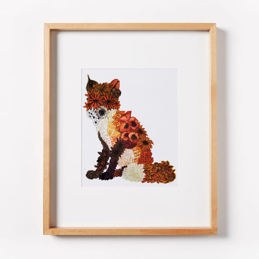 Floral Fox Print