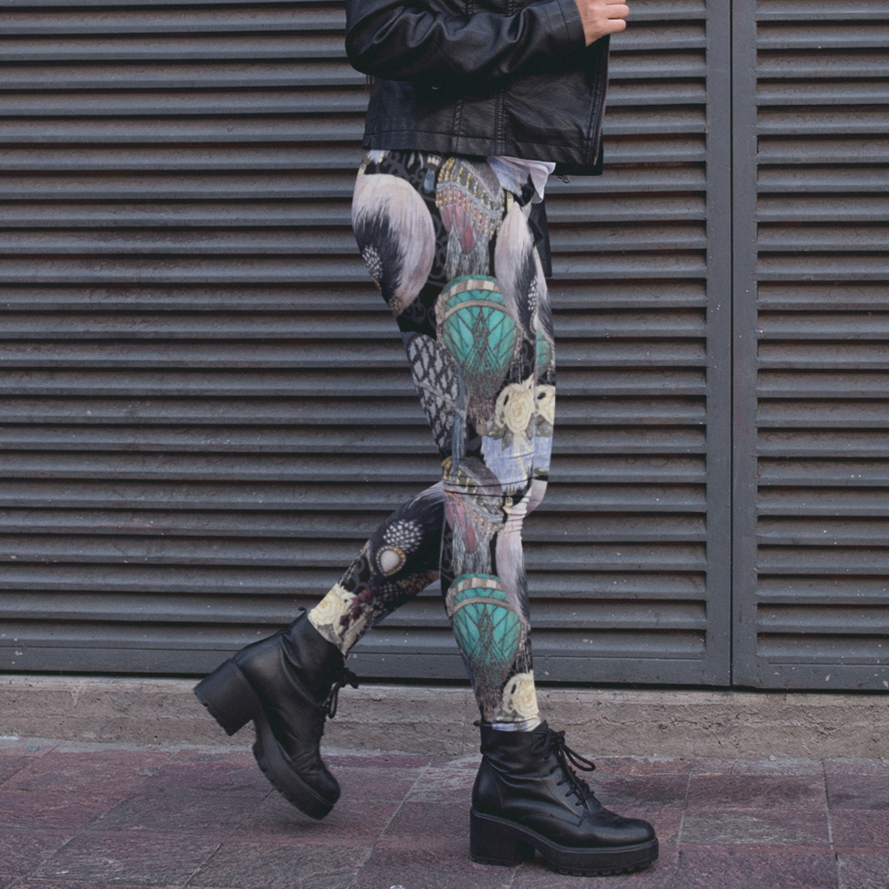 Leggings - "Great Gatsby Hot Air Balloons"