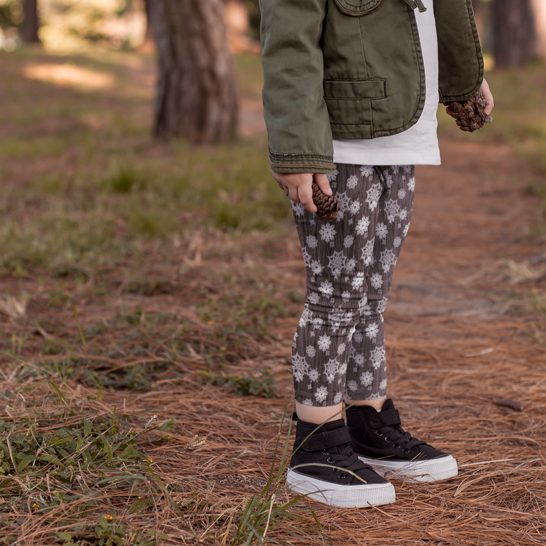 Grey Winter Youth Leggings