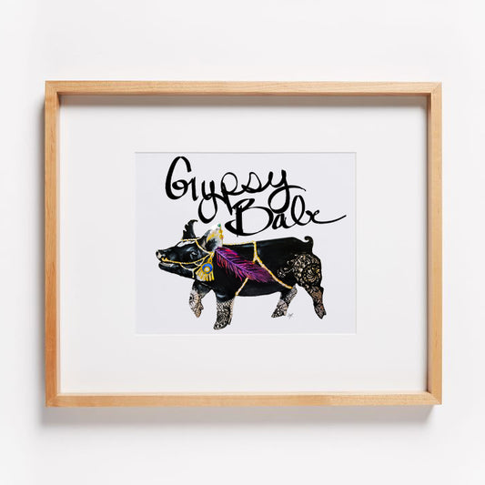 Gypsy Babe Pig Print