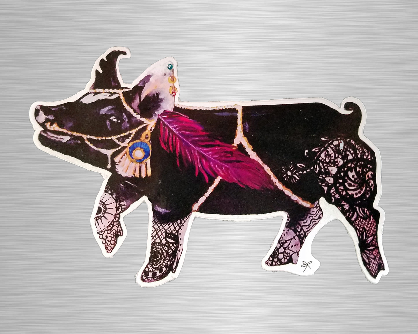 Gypsy Pig Vinyl Sticker/Decal