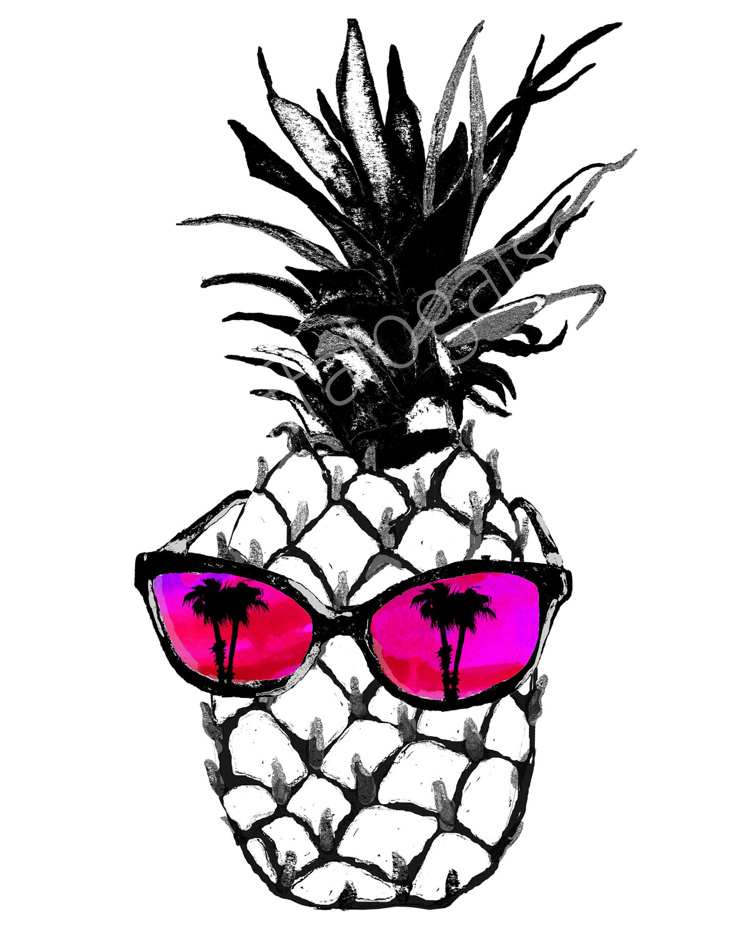 Hot Pineapple in Pink Print