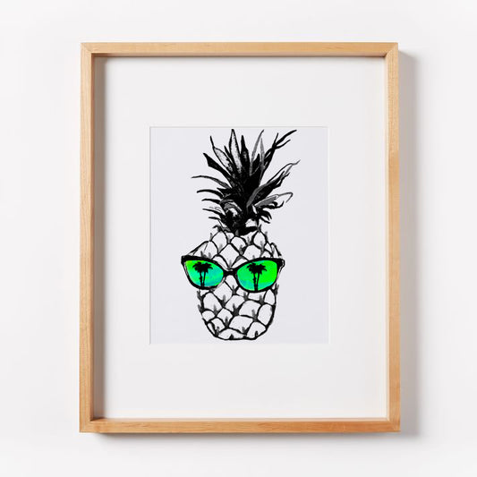 Hot Pineapple in Green Print