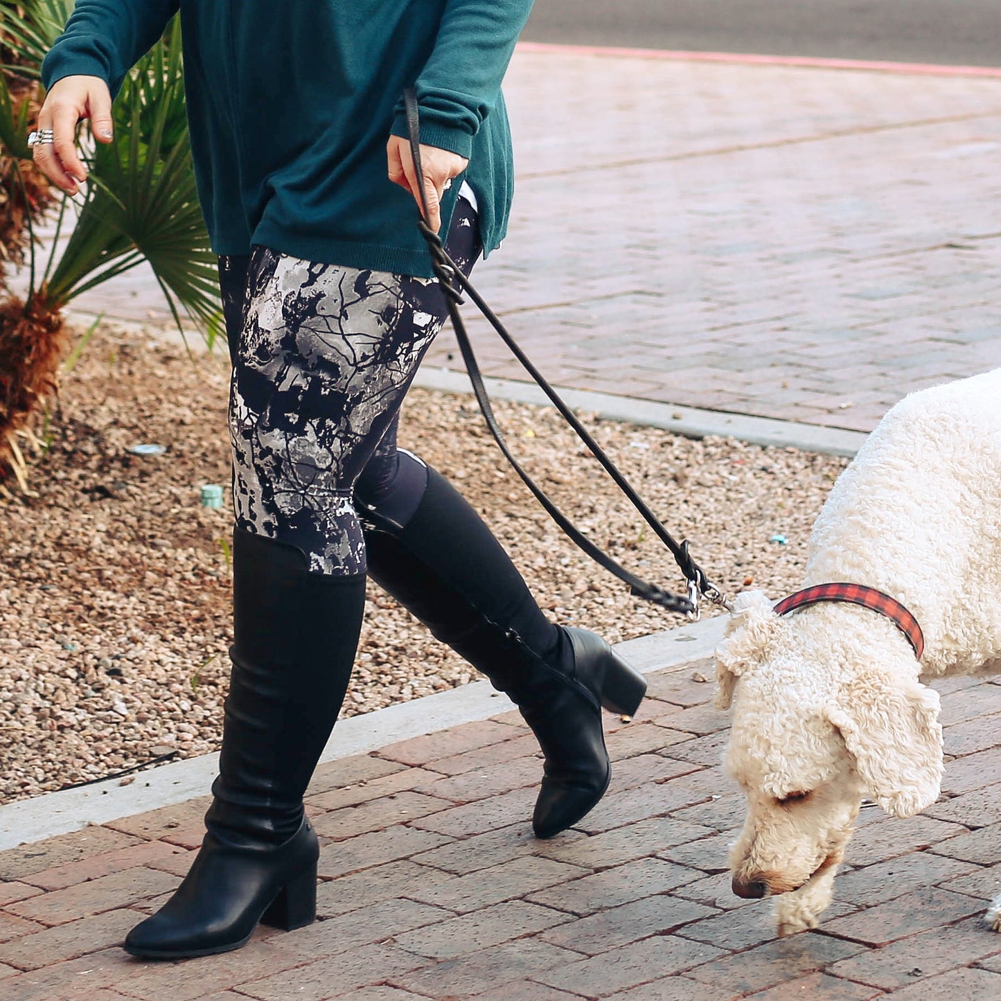 White Buffalo Turquoise Leggings with Pockets