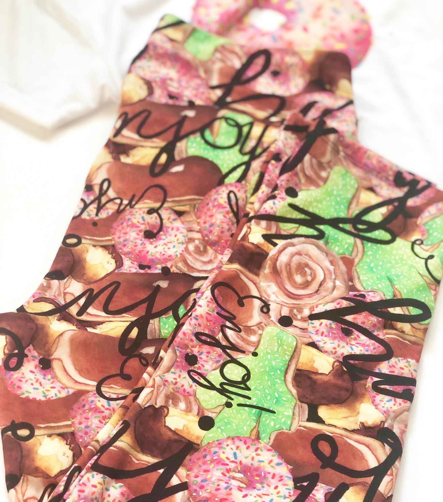 Capri Leggings - "Enjoy All the Donuts"