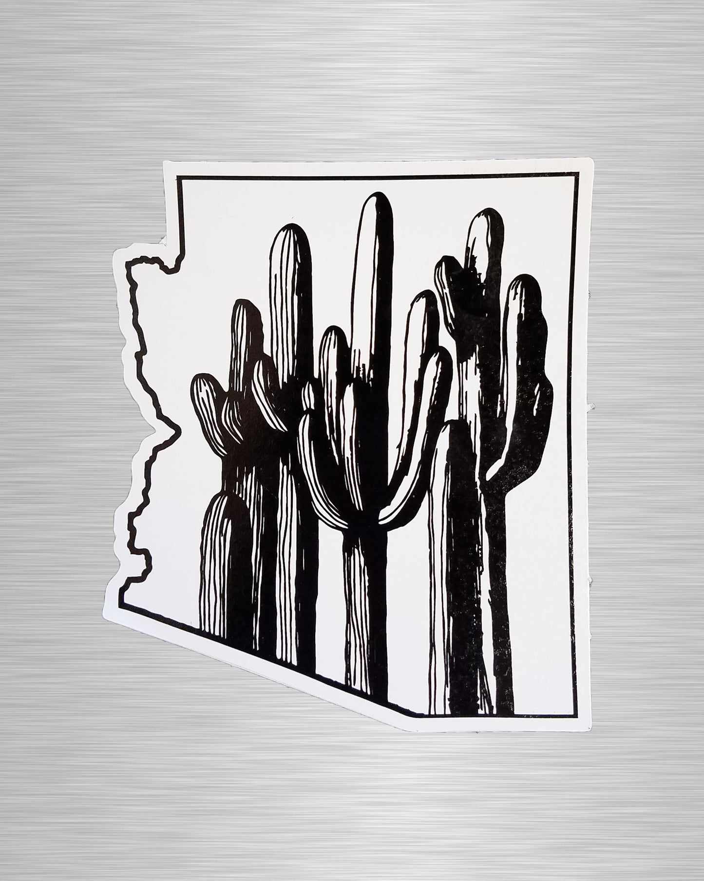 Saguaro Forest (line) Arizona Vinyl Sticker/Decal
