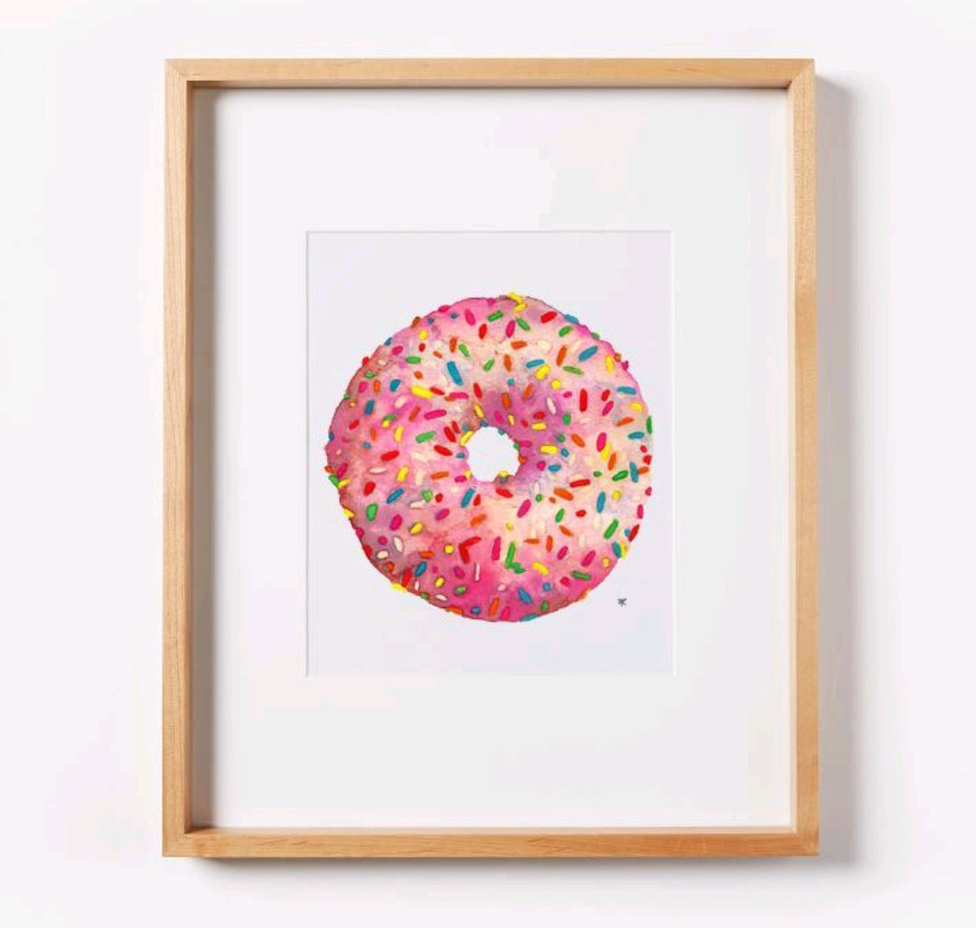 Pink Sprinkled Donut Print