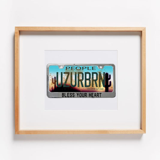 Use Your Brain (UZURBRN) License Plate Print