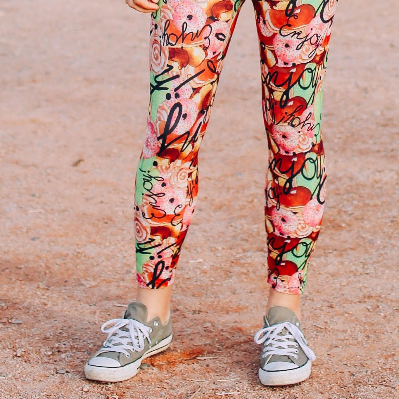 Capri Leggings - "Enjoy All the Donuts"