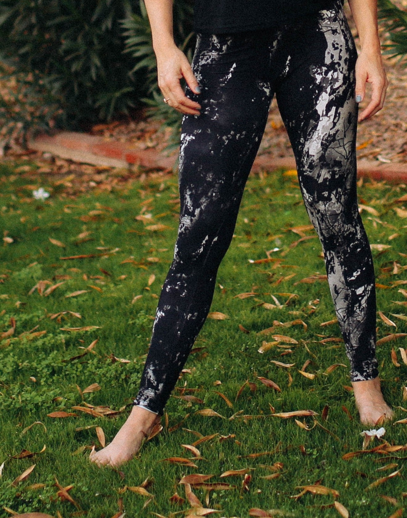Leggings with Pockets - "White Buffalo Turquoise"