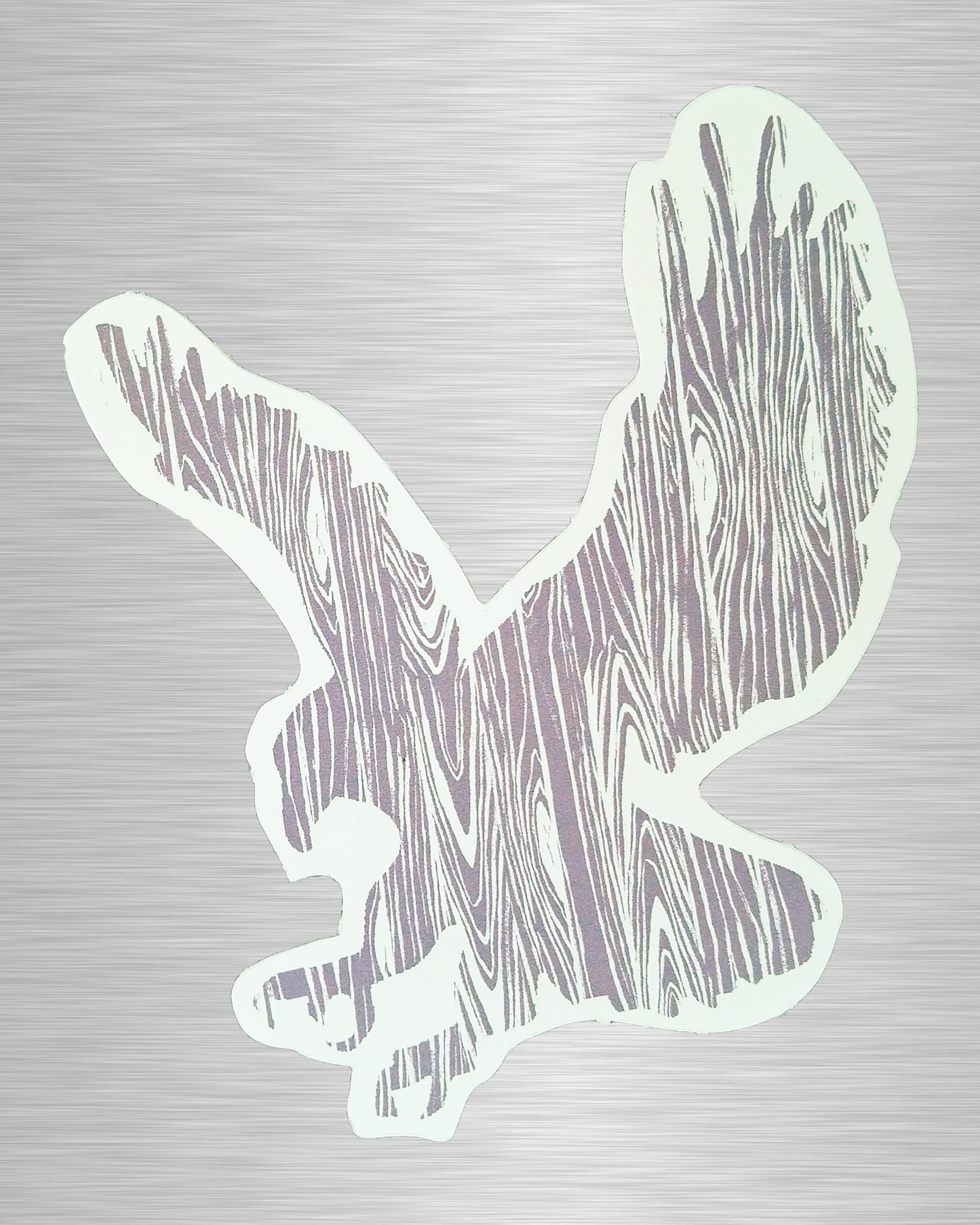 Wood Grain Eagle Vinyl Sticker/Decal