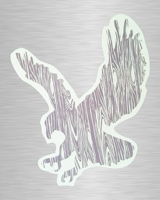 Wood Grain Eagle Vinyl Sticker/Decal