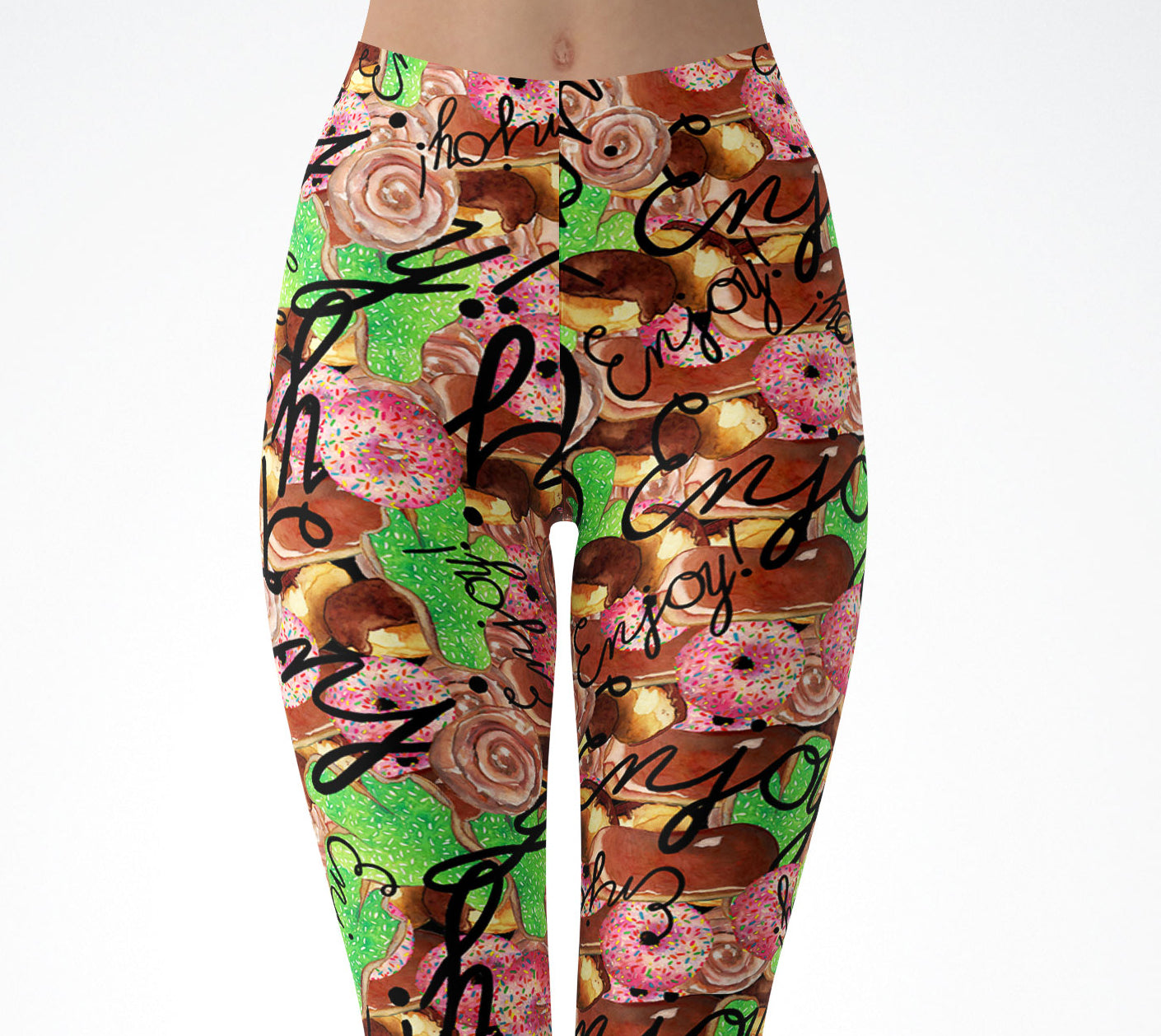 Capri Leggings - "Enjoy All the Donuts"